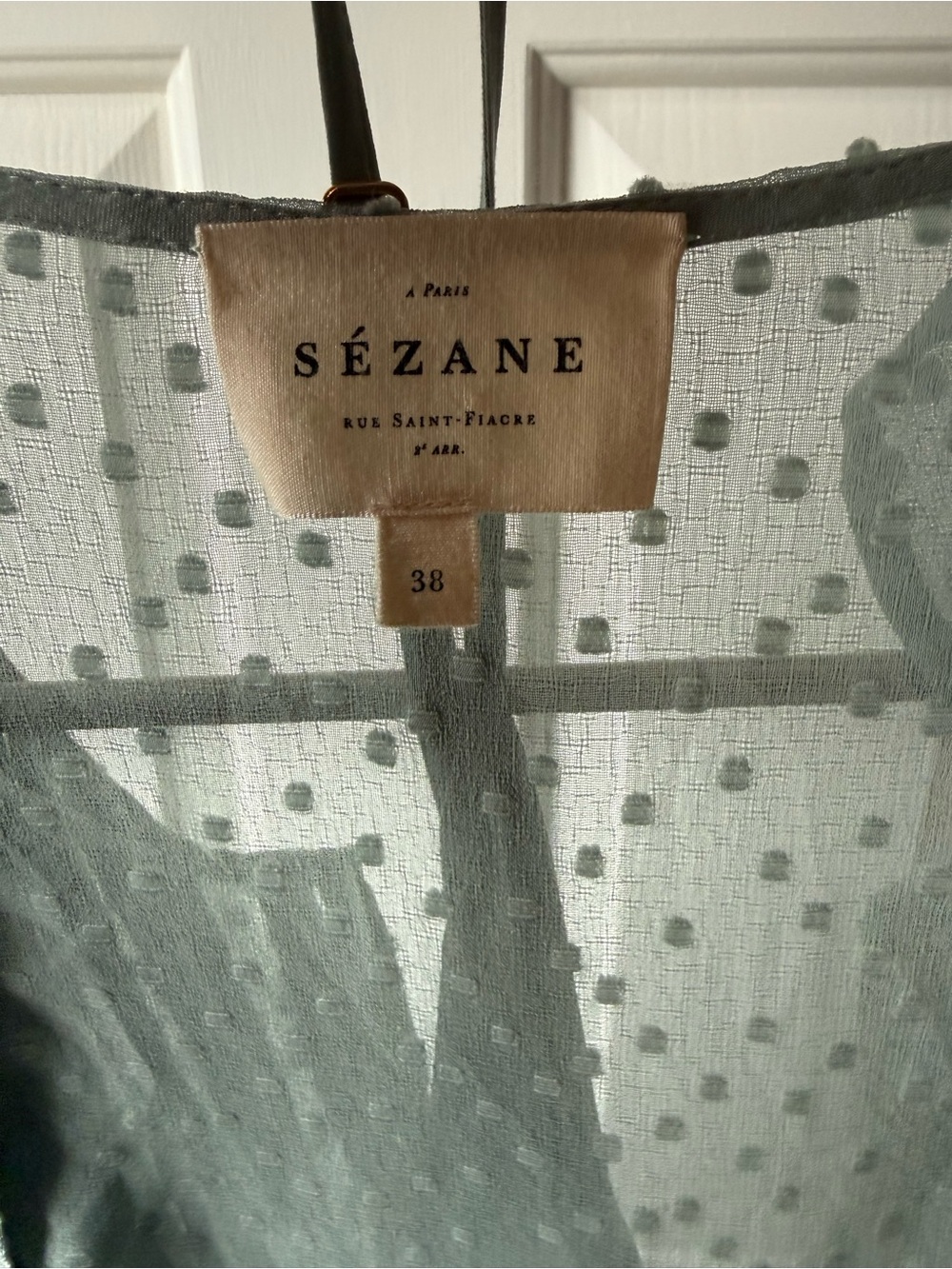 Sezane Cora Dot Ruffle Midi Dress - Picture 3 of 3